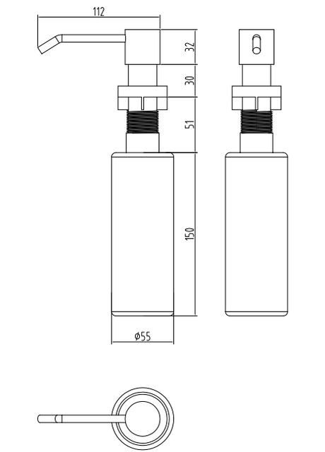 Дозатор для мийки з нержавіючої сталі DS-300 Nett (313863892)