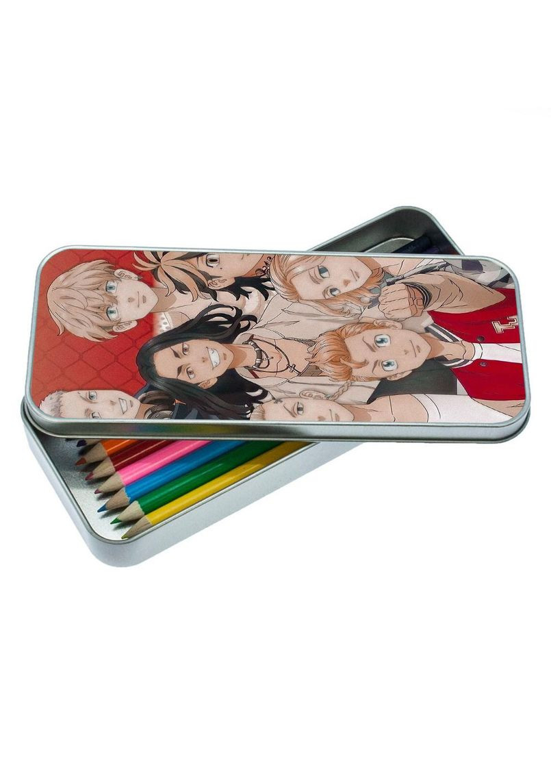 Пенал шкільний для хлопчика та дівчинки металевий Токійські месники #011 7*18 см Silver No Brand (309156927)