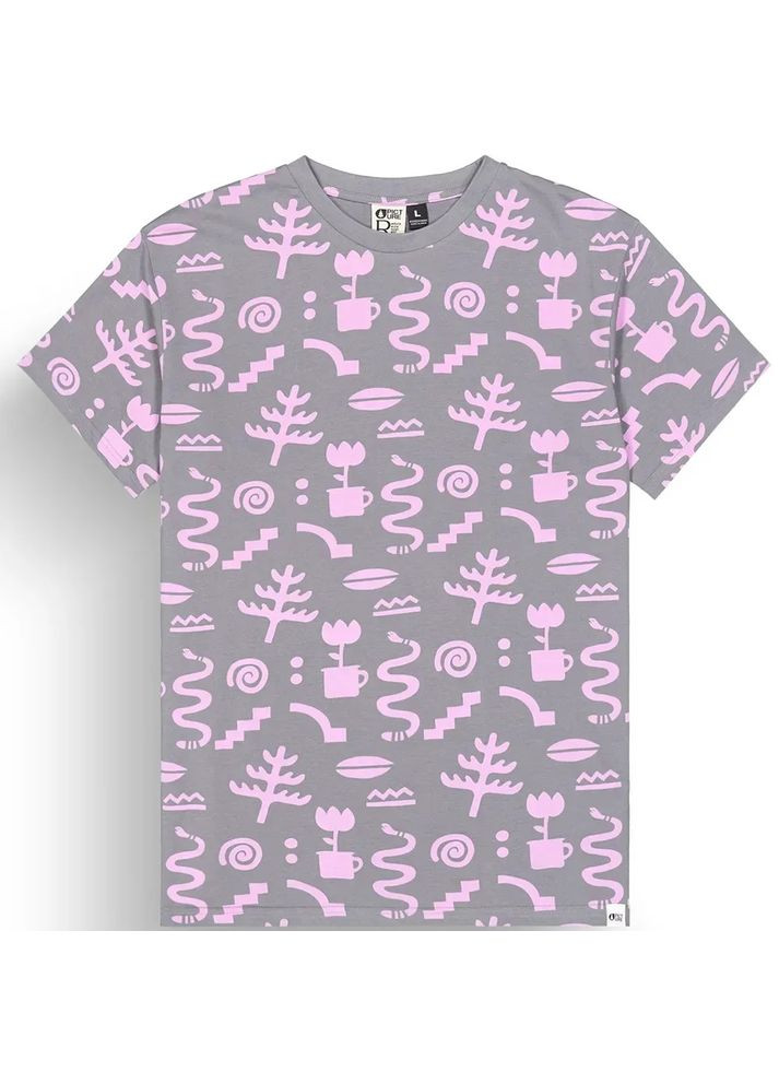 Комбинированная футболка chilko printed серый-розовый Picture Organic