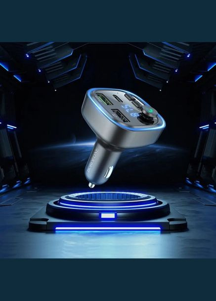 FM-трансмітер і ресивер для авто BC48 Broad з підтримкою QC3.0 Bluetooth 5.0 потужність 18W Black Borofone (322617760)