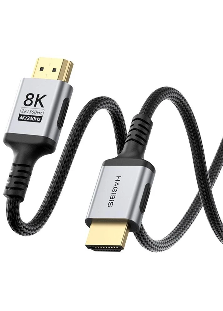 Кабель Xiaomi HDMI - HDMI 2.1 48Gbps High Speed 8K/60Hz 4K/240Hz 2K/360Hz (HM06) 2m Hagibis (388778658)