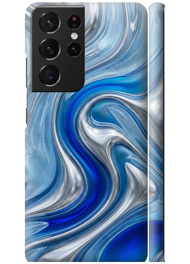 3D пластиковий матовий чохол 'Liquid Chrome' для Samsung Galaxy S21 Ultra (5G) Endorphone Samsung Galaxy S21 Ultra (5G) (380671359)