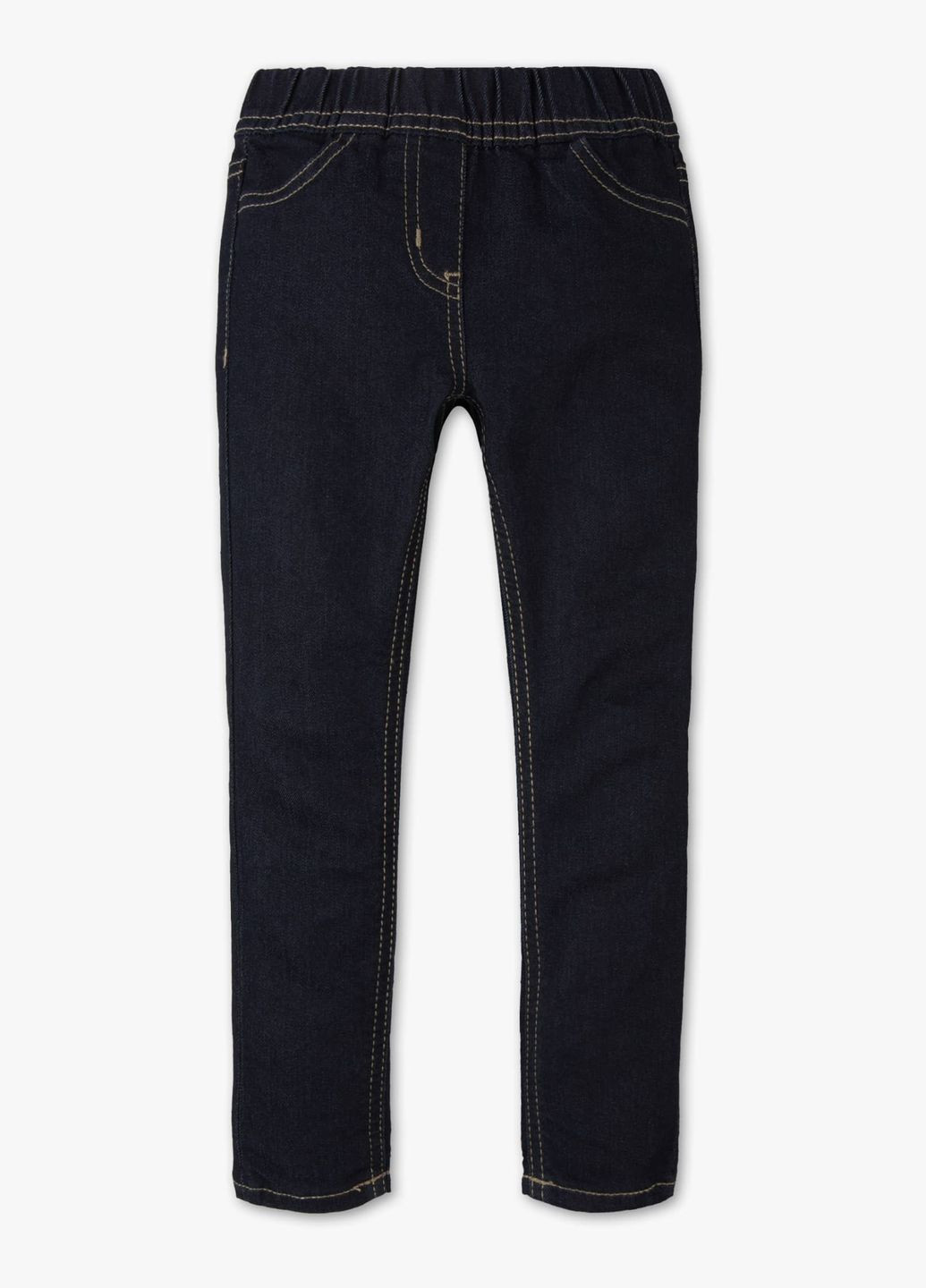 Темно-синие демисезонные джинсовые джеггинсы для девочки 110 размер 2000392 C&A