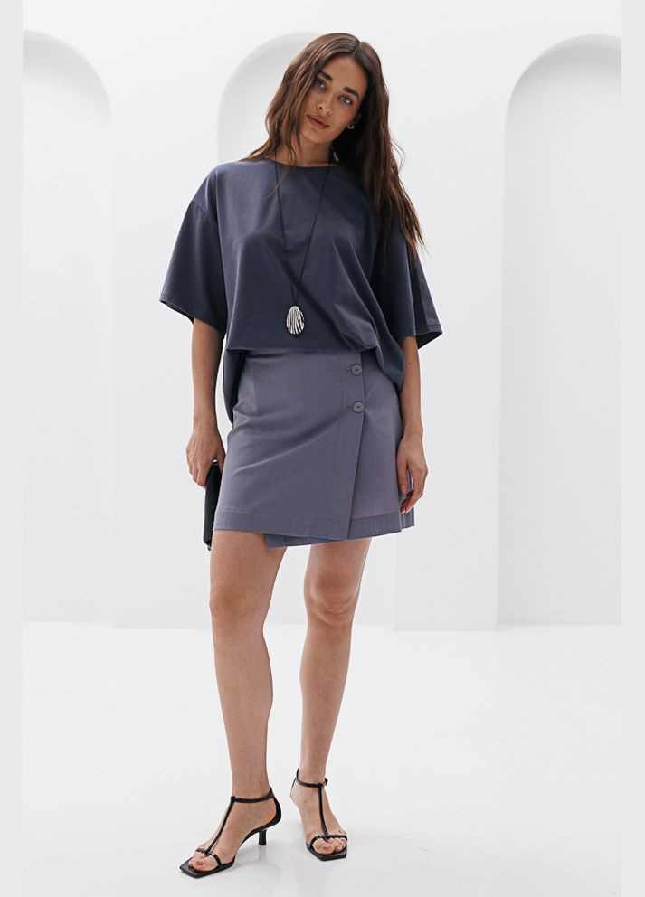 Жіноча oversize футболка коричневого кольору Arjen - (297574678)