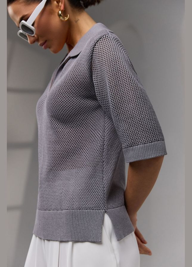 Жіноче ажурне поло із бавовняної пряжі (2729) Triko Bakh (334710332)