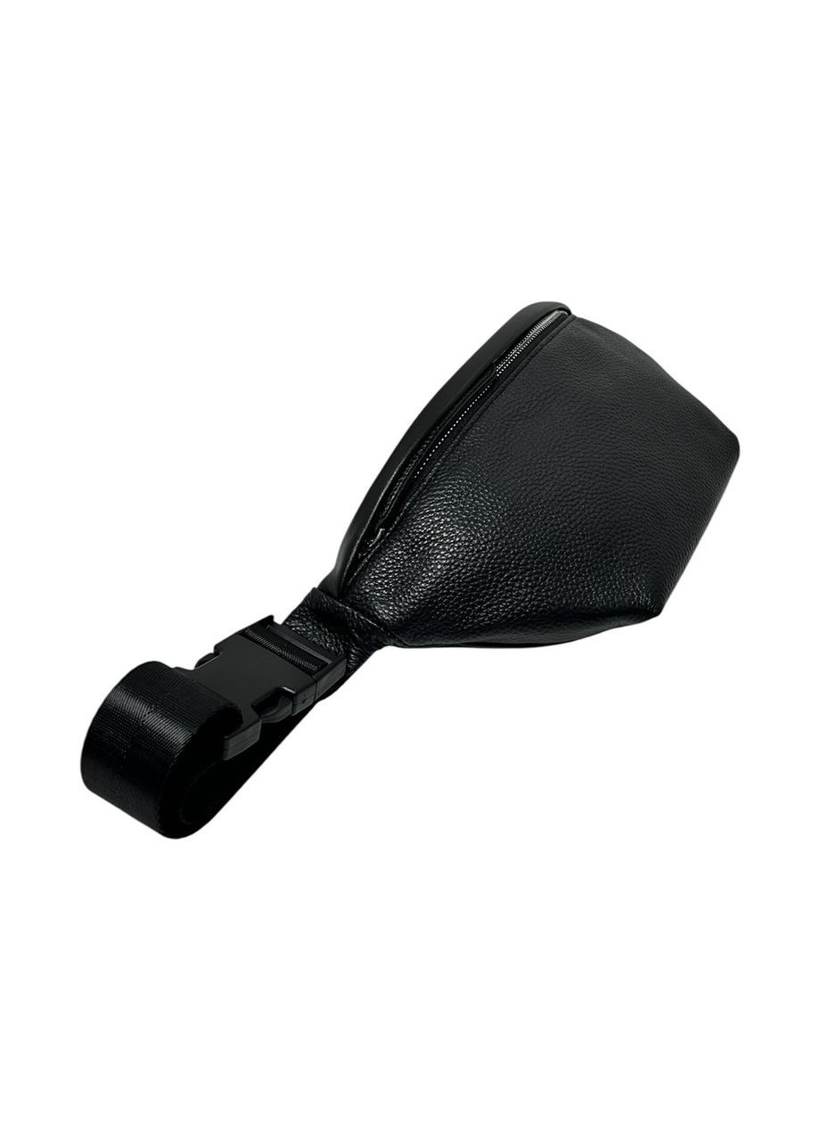 Чоловіча поясна сумка з натуральної шкіри 8110 чорна 30 х 14 х 5 No Brand (371682249)