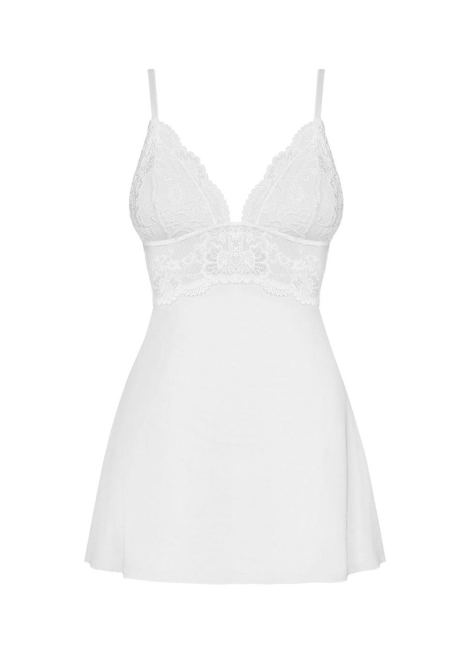 810-BAB-2 babydoll & thong white L/XL Obsessive (303889798)