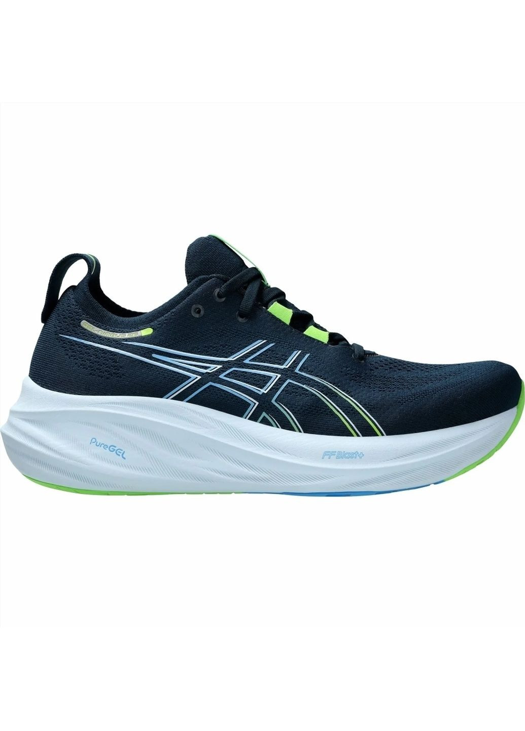 Синие кроссовки мужские gel nimbus 26 running shoes blue 1011b794-400 Asics