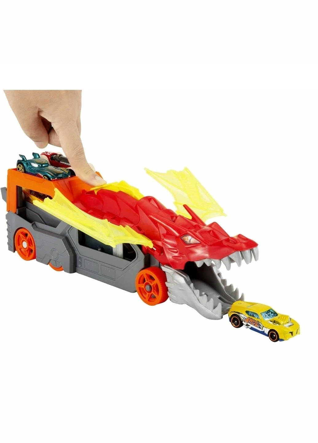 Вантажівка-транспортер Паща дракона Хот вілс Dragon Launch Transporter Hot Wheels (321121551)
