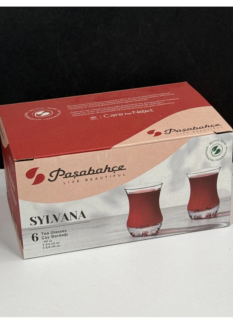 Набор стаканов 42411 Sylvana 6*110мл для чая Pasabahce (391092639)