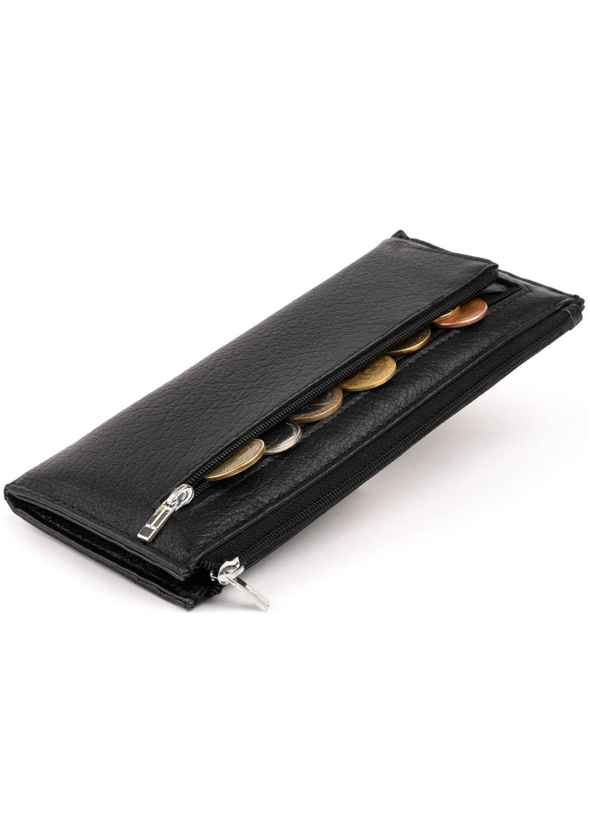 Горизонтальный тонкий кошелек из кожи унисекс 19324 st leather (394616039)