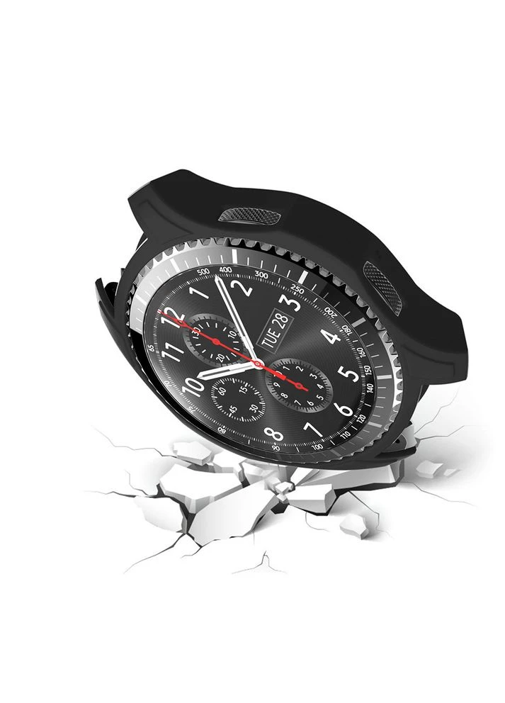Силиконовый защитный корпус для часов Samsung Gear S3 Frontier (SM-R760) - Black Primo (334011860)
