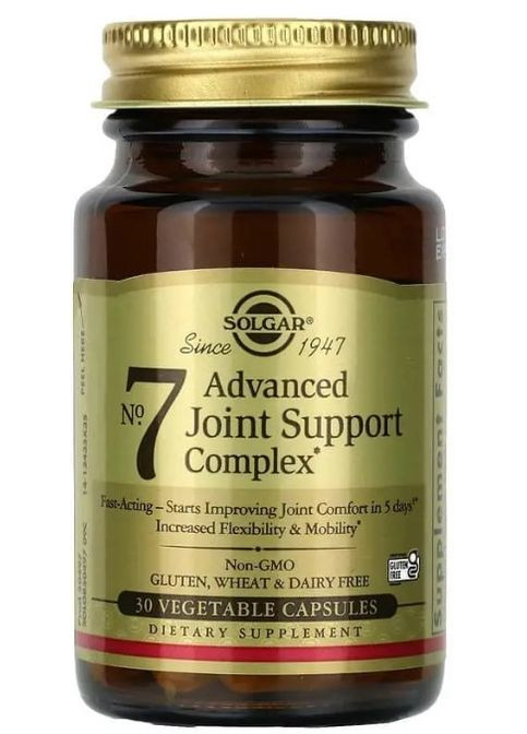 Укрепление суставов No. 7 Joint Support & Comfort 30 капс Solgar (357339692)