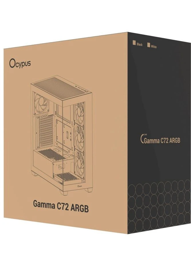 Корпус для ПК GAMMA C72 BK ARGB (GAMMA-C72-BKD400XX-GL) Ocypus (395633758)