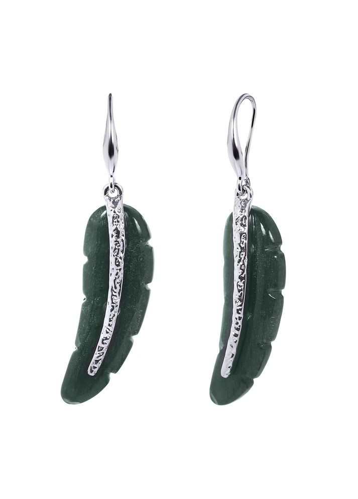 Сережки з оргскла Пір'їнки Sincera (341534193)