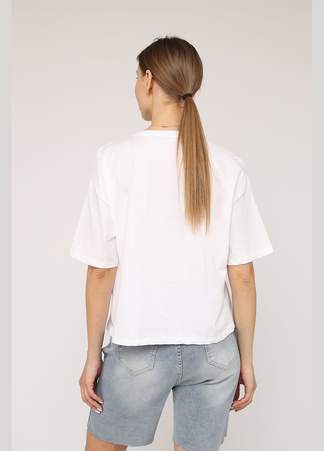Футболка з коротким рукавом жіноча колір білий ЦБ-00275581 Divon - (327215236)
