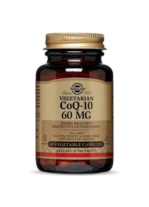 Коэнзим Q10 вегетарианский, CoQ-10,, 60 мг, 60 растительных капсул Solgar (380904110)