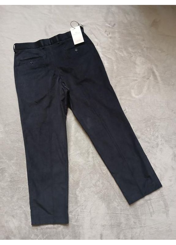 Темно-синие демисезонные прямые брюки Marks & Spencer