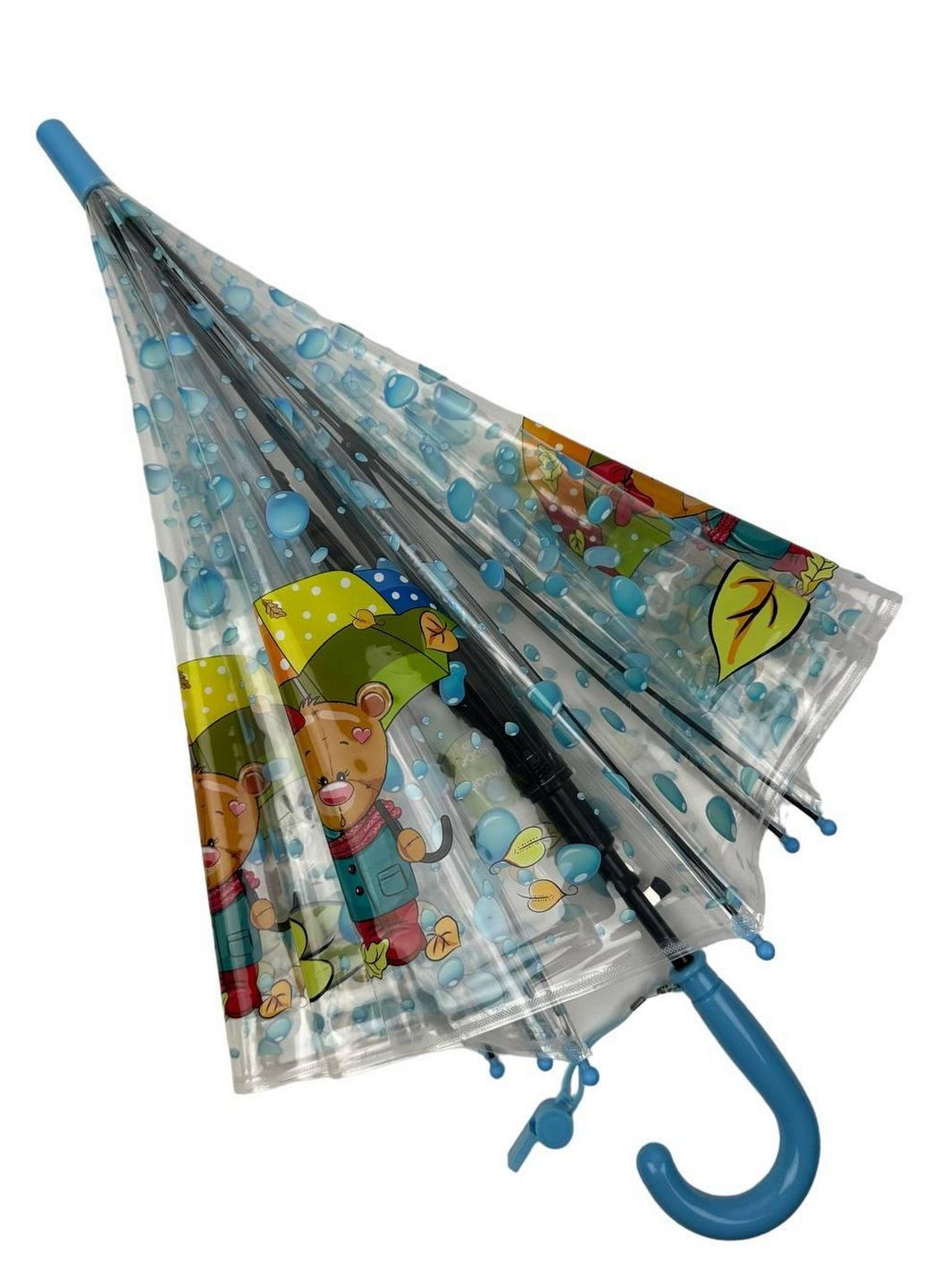 Прозрачный детский зонт трость полуавтомат Rain (279323902)