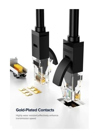 Патч-корд 15 м, UTP, Black, NW102, Cat.6, Cu, PVC, 1000 Mbps, 250 MHz (50180) 50180_NW102 Ugreen (395339108)