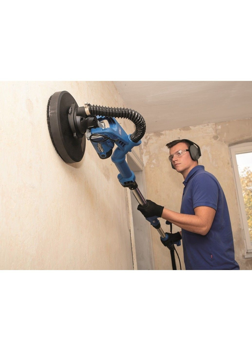 Шліфмашина для стін та стелі мережева DS930 (215 мм, 1200-2500 об/хв, 710 Вт, 4.5 кг) Scheppach (302240839)