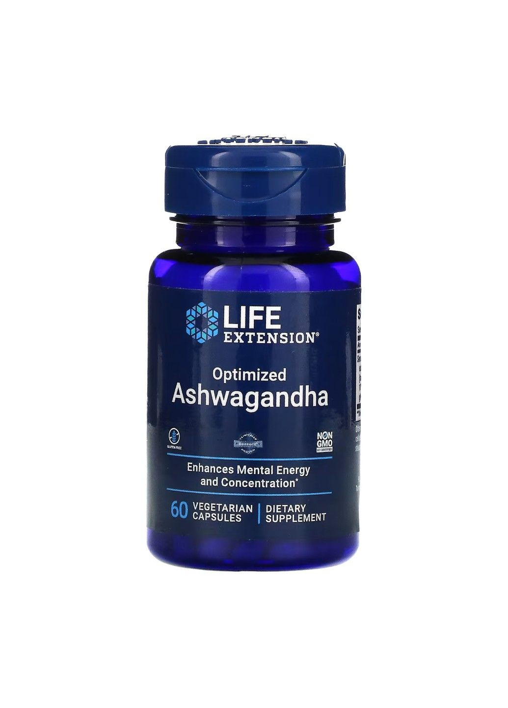 Оптимизированная Ашваганда Экастракт Optimized Ashwagandha – 60 вег.капсул Life Extension (285813553)