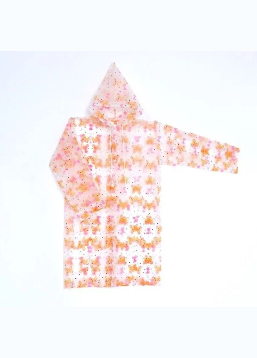 Дитячий багаторазовий дощовик плащ на кнопках з капюшоном Ведмедики Eva (302364207)