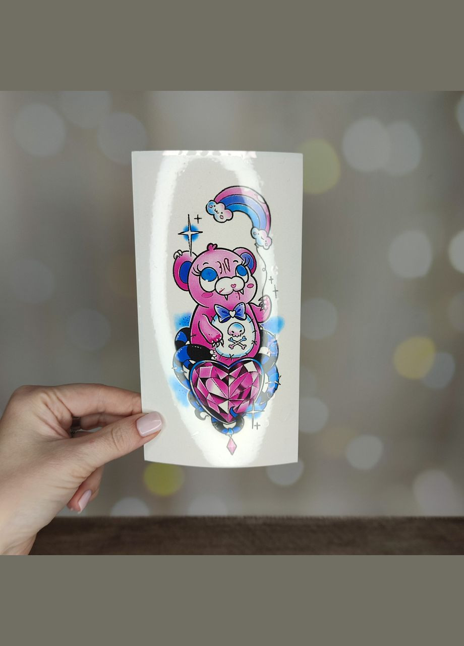 Тимчасове татуювання, фальшиве тату на тіло "Ведмедик з кулькою" SureGeek (326066097)