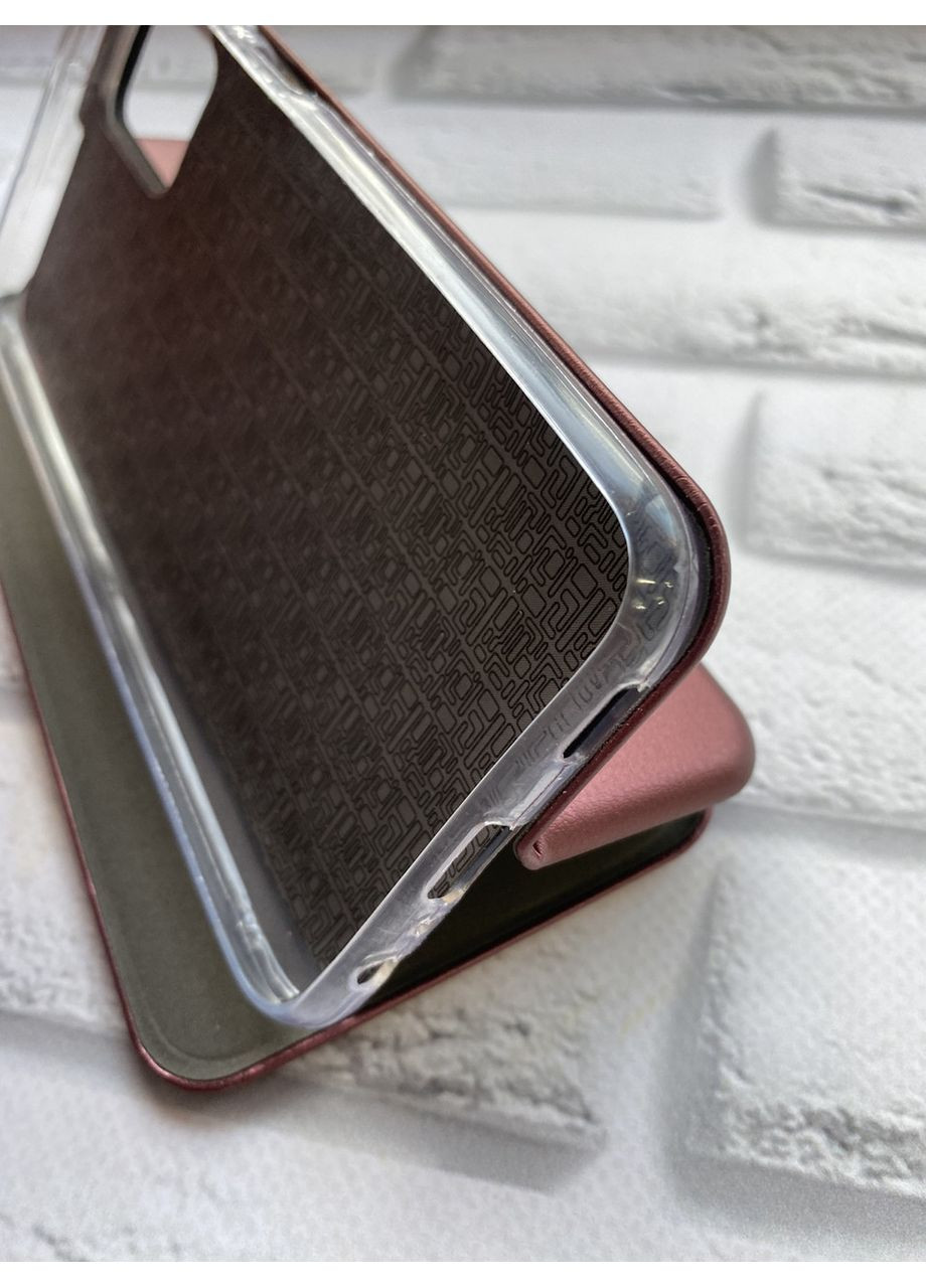 Чохол-книжка бордовий з малюнком на Samsung Galaxy A03s Пушин котик (принт 412) Creative (365753602)