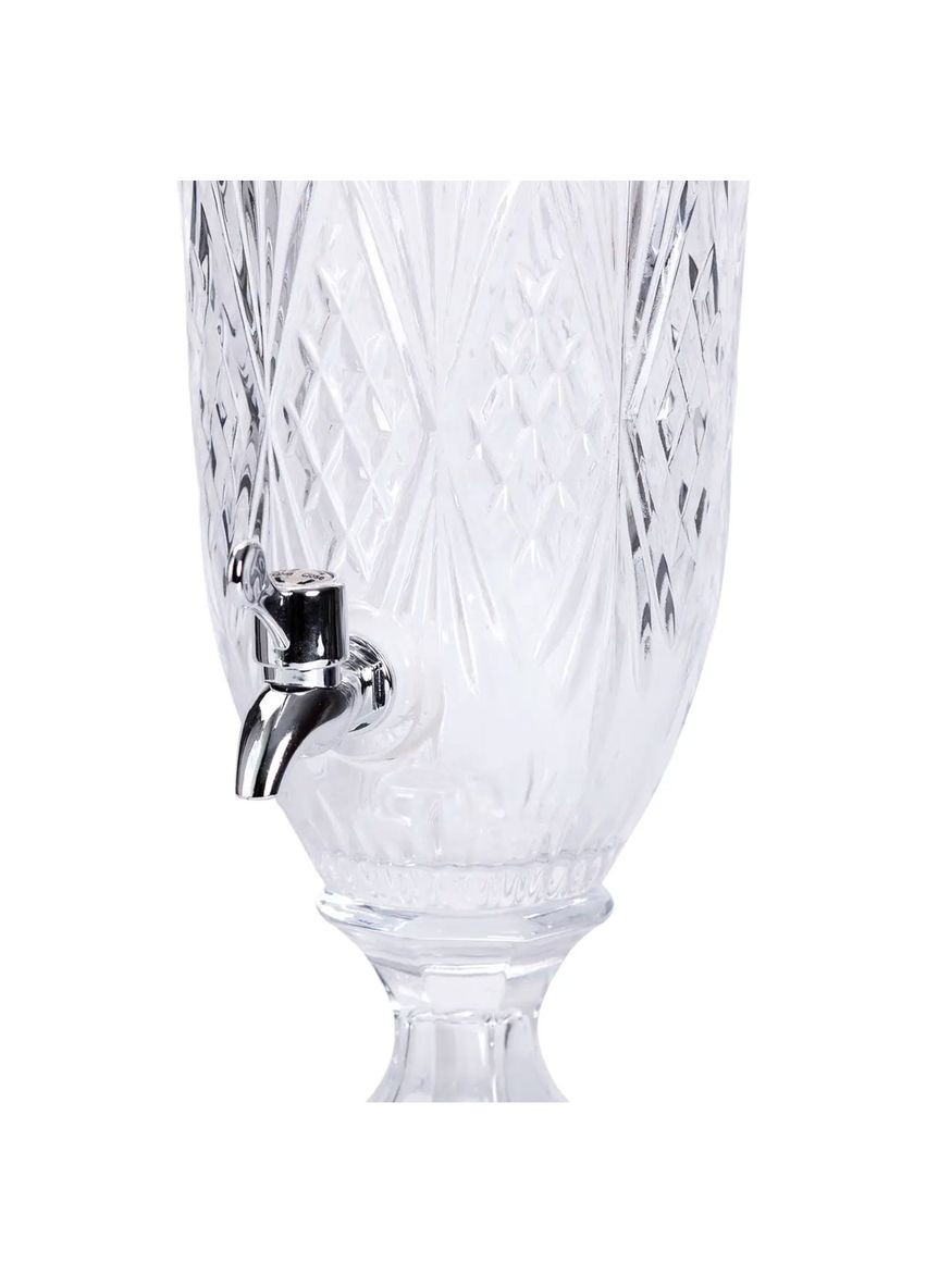 Лимонадница на ножке стеклянная 2л с серебристым краном Yiwu (369623663)