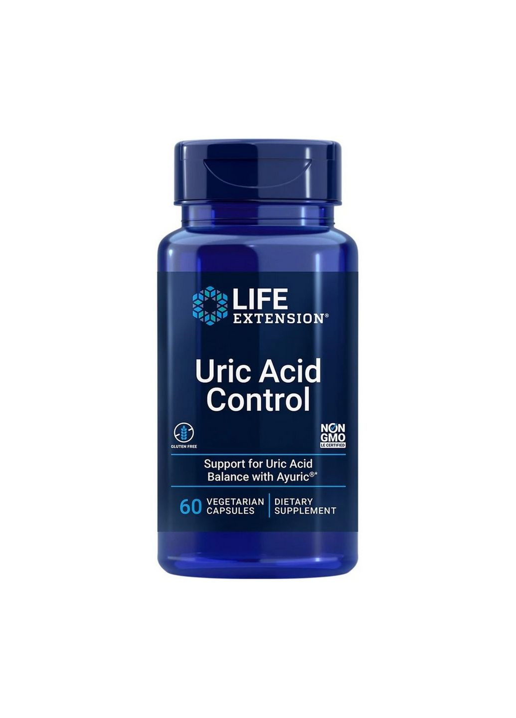 Натуральная добавка Uric Acid Control, 60 вегакапсул Life Extension (293338266)