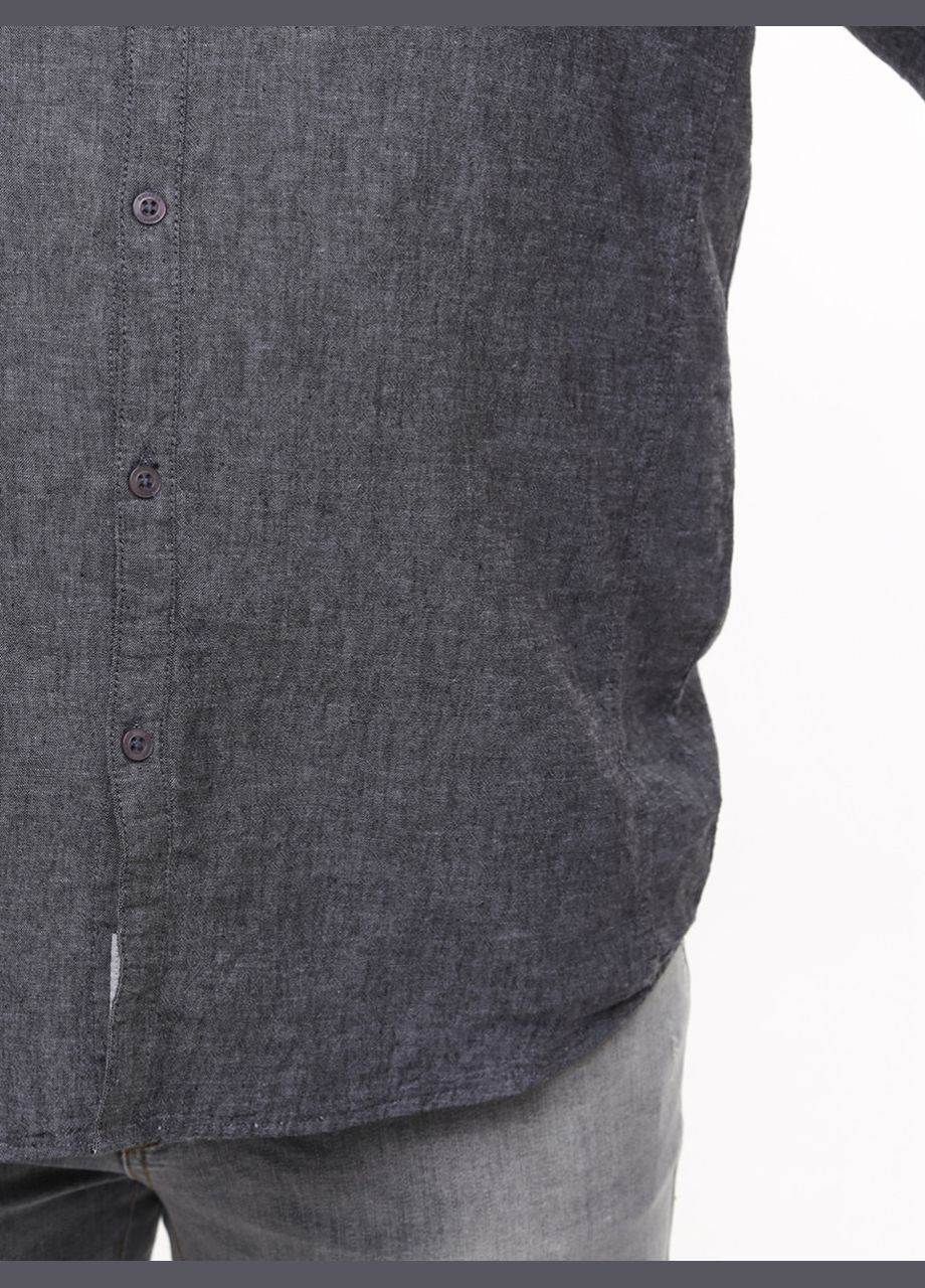 Сорочка чоловіча лляна графітова літня Bagarda Пряма (294560424)
