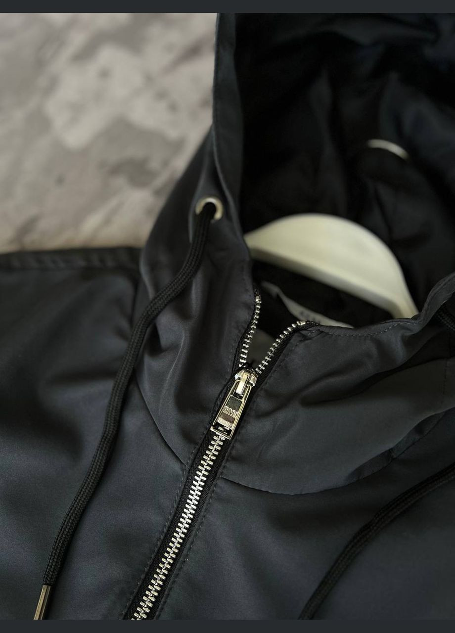 Графитовая стильная ветровка boss No Brand