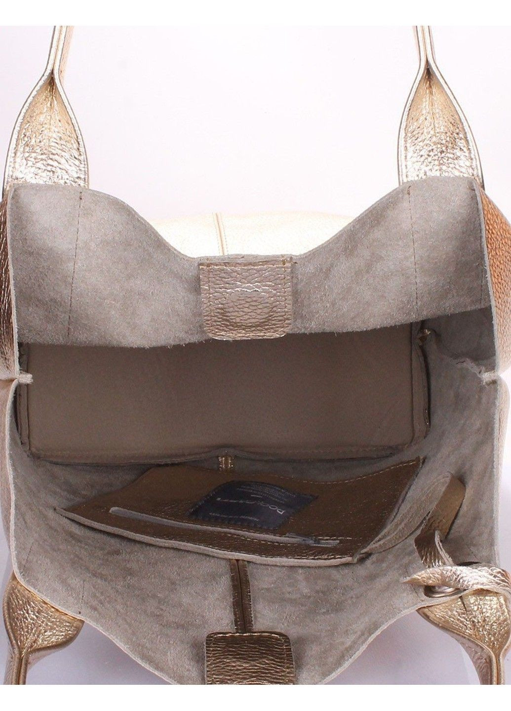 Кожаная сумка Podium золотая PoolParty (303070535)