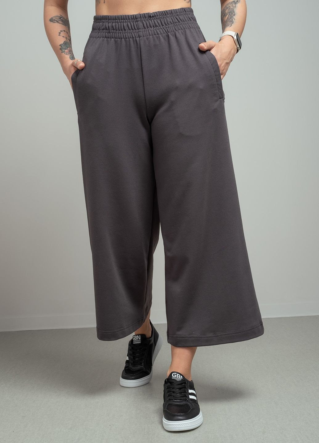 Штаны кюлоты TAMARIS темно-серые 103037 Power (292755190)