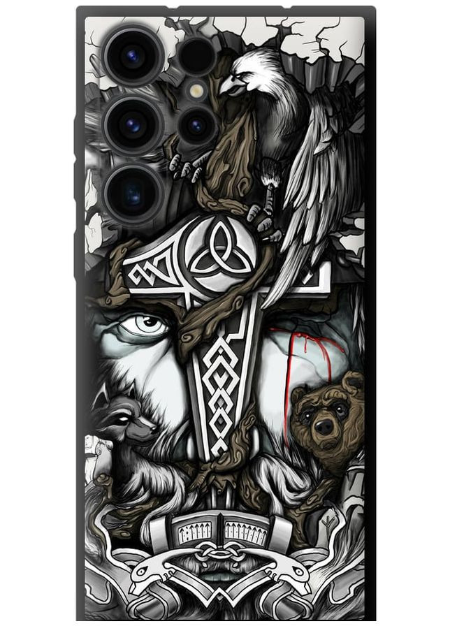 TPU чехол 'Тату Викинг' для Endorphone Samsung Galaxy S23 Ultra (261328227)