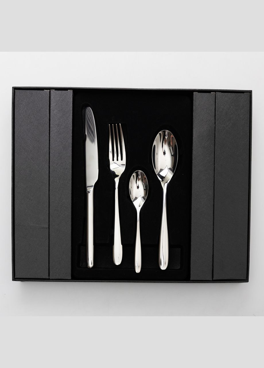 Набір столових приборів на 6 персон 24 предмети столовий набір приборів Сріблястий HP-20-23 Yiwu (324305030)