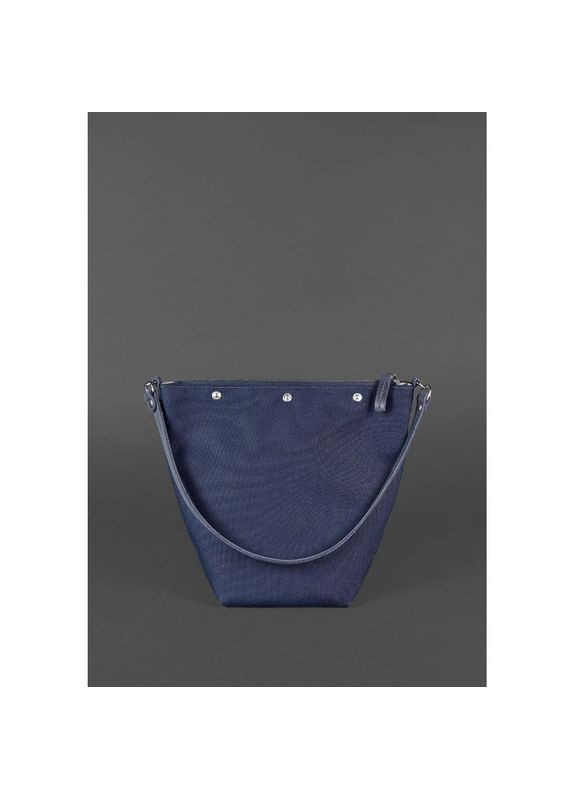 Кожаная плетеная сумка женская через плечо Пазл M синяя Crazy horse BlankNote (302008821)