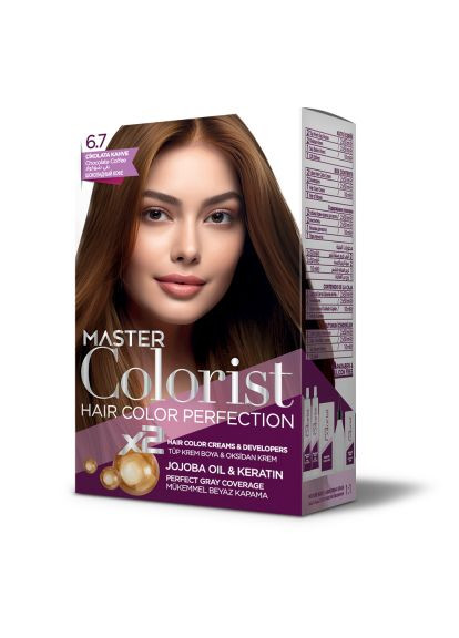 Краска для волос 6.7 Шоколадный кофе 2x50 мл+2x50 мл+10 мл Master Colorist (285119873)