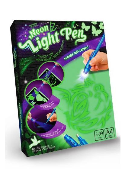 Набір креативної творчості "Neon Light Pen" Кішка (укр) Dankotoys (290251863)