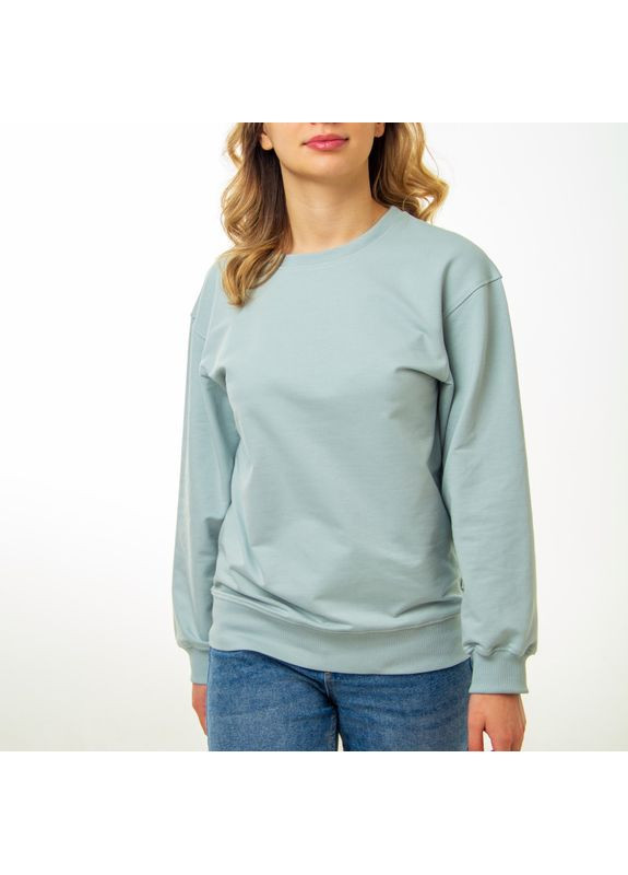 Оливковый свитшот (кофта - реглан) женский "стиль" черный, размер одежды m, цвет черный Badger (354697614)