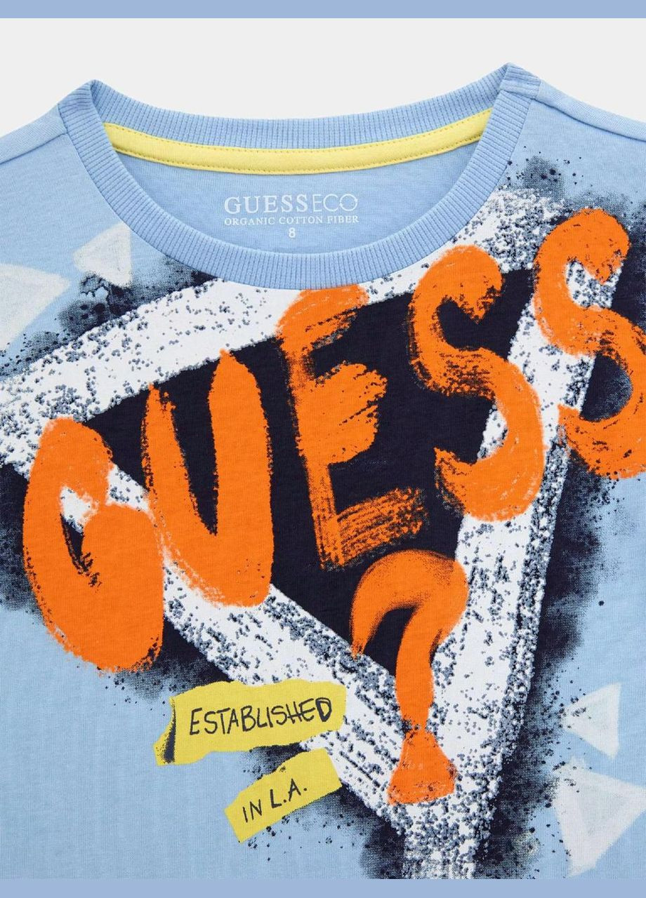 Голубая демисезонная футболка guess, ст. l5ci00k8hm4 g7n1, 156-162 см, 13-14 лет GUESS KIDS