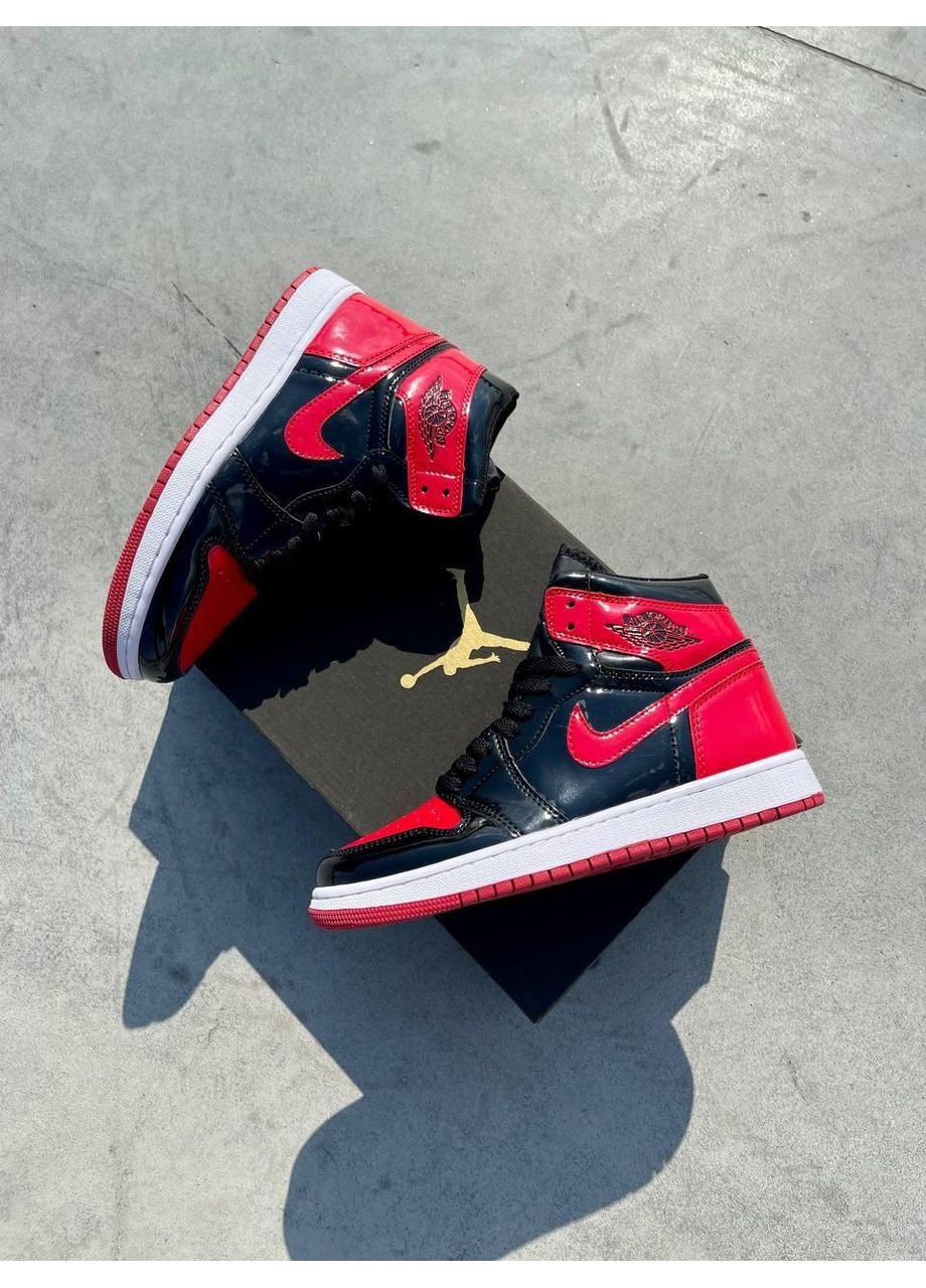 Черные демисезонные кроссовки мужские nike air jordan retro1 black blue white найк аид джордан No Brand