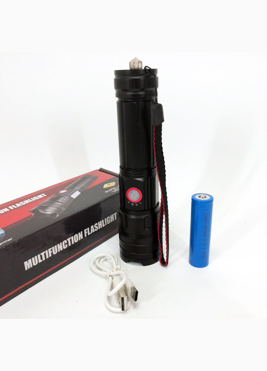 Ліхтарик кишеньковий світлодіодний BL-6525-GT100 з ремінцем та функцією зуму Police (369562014)