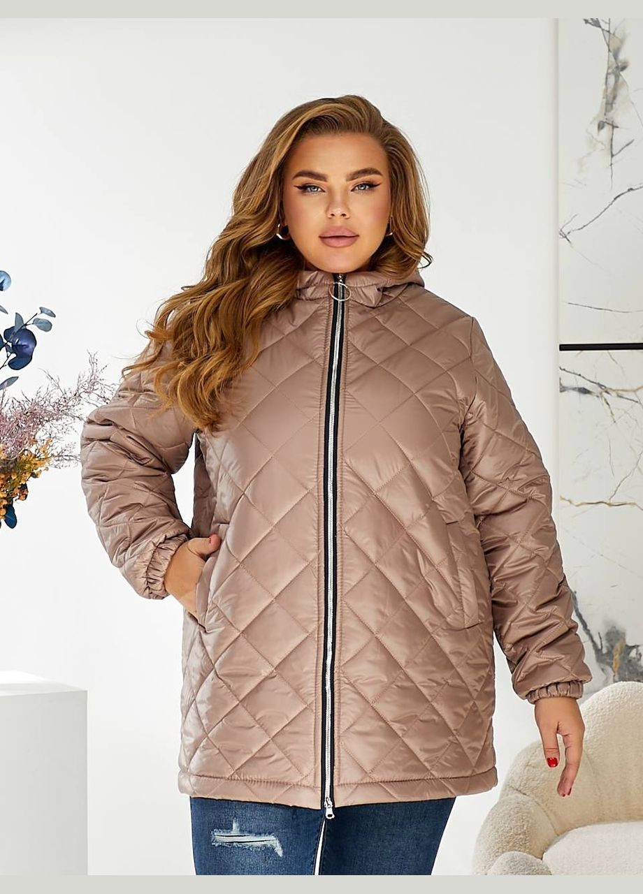 Бежевая осенняя куртка No Brand