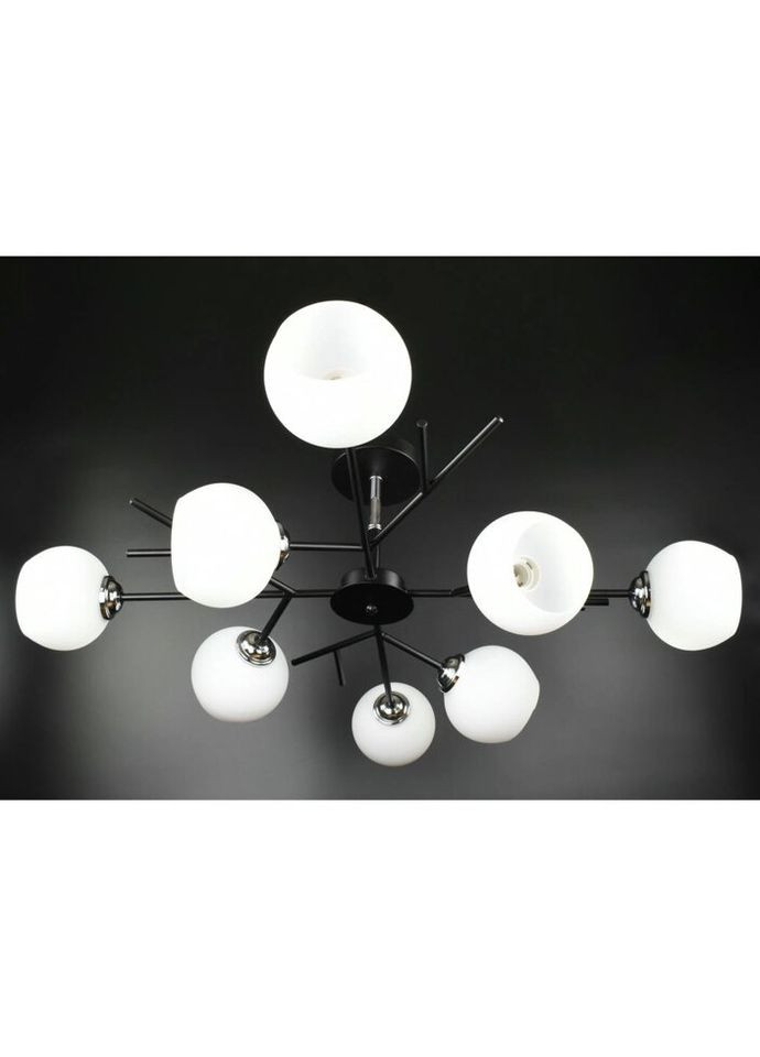 Люстра потолочная на 8 лампочек 27078 Черный 34х85х85 см. Sunnysky (324396004)