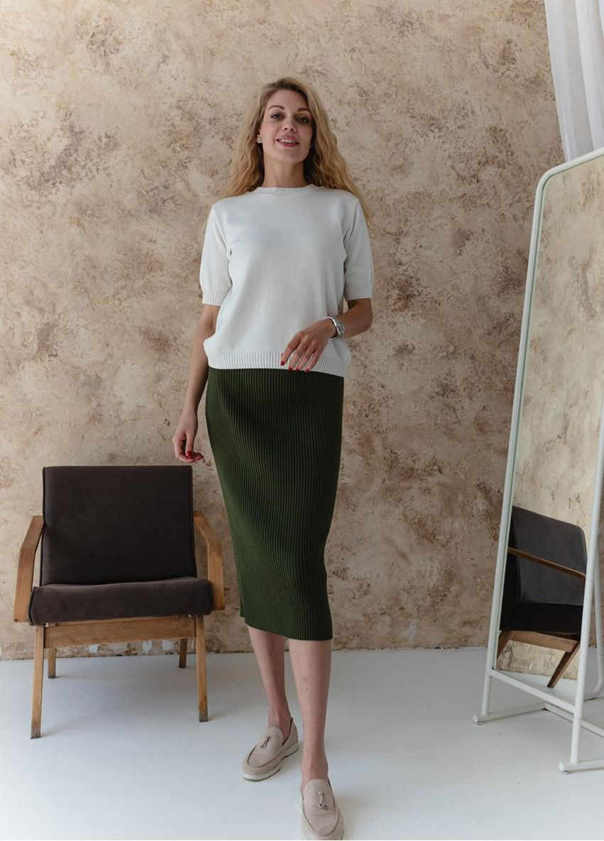 В'язана жіноча спідниця-міді Katrin ARTKNIT (ak33042p) Art Knit (366873174)