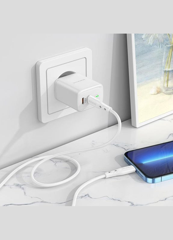 Сетевое зарядное устройство для телефона с быстрой зарядкой PD35W BN9 |2Type-C| Borofone (337351400)