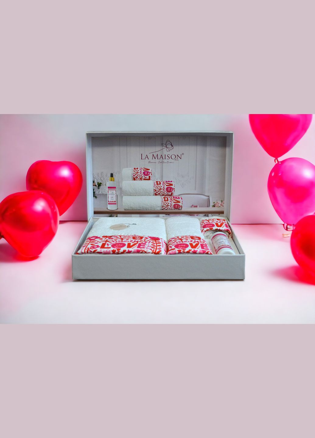 Подарочный набор полотенец La, 3 шт. с ароматом Nayla Maison белый