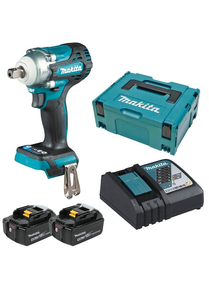 Акумуляторний ударний Електрогайкокрут DTW301RTJ LXT (18В, 330Нм, 1/2") гайкокрут + 2 АКБ, зарядний пристрій (4628) Makita (306737927)